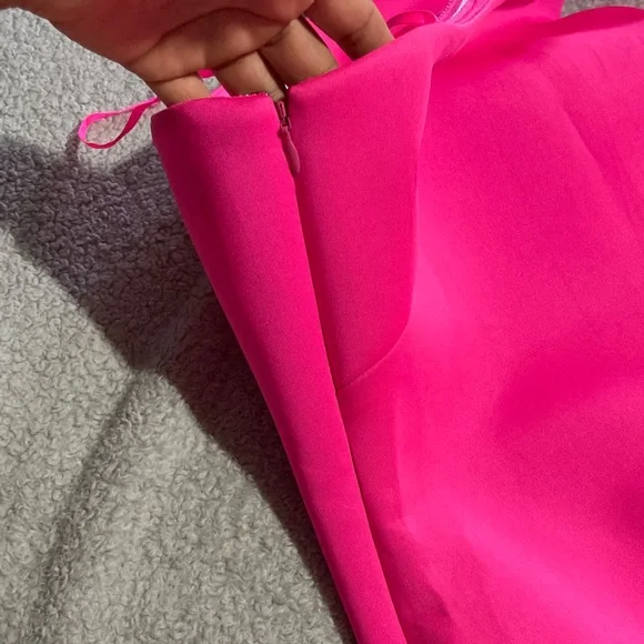 Eliza J One-Shoulder Fuchsia Sheath Dress with Statement Bow - Picture 11 of 12